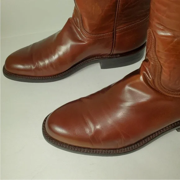 Lucchese Classics Men's Western Roper Boots Color Brown Size 7 B Handmade - Picture 4 of 15